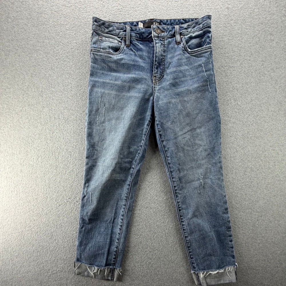 Kut from the Kloth Catherine Fab Ab Boyfriend High Rise Jeans Blue Size 6